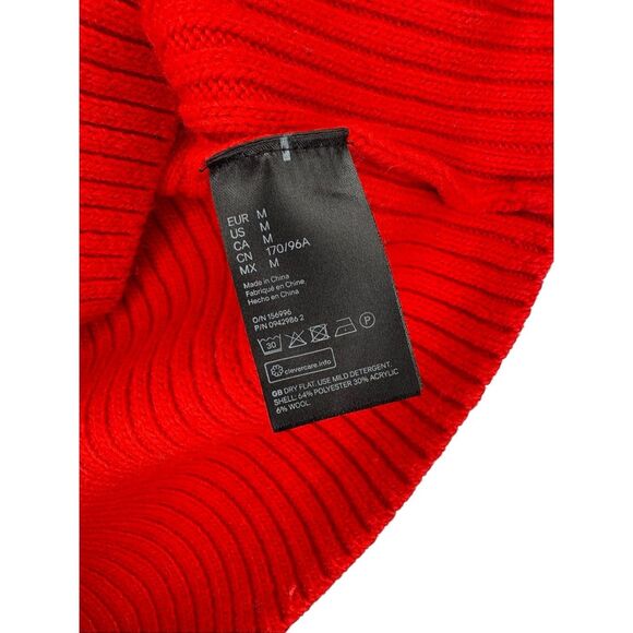 H&M oversized ribbed red turtleneck sweater - M - Picture 5 of 7